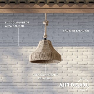 Foto 3 | Foto 3 | Lámpara Tejida Soga Cuerda Triángulo