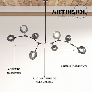 Foto 3 | Foto 3 | Candelabro 8 Esferas Negro 150*230 Mm