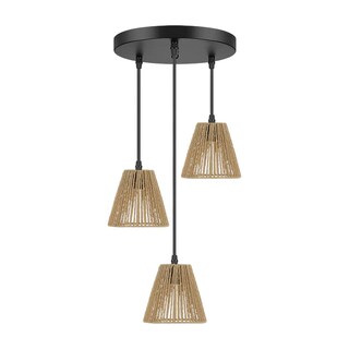 Foto 1 | Foto 1 | Lámpara Tejida Soga Cuerda 3 Campanas
