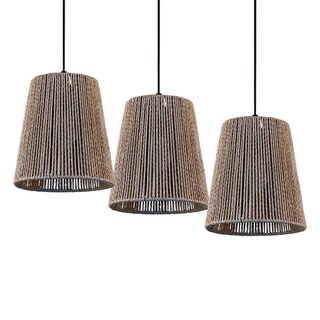 Foto 2 | Foto 2 | Lámpara Tejida Soga Cuerda 3 Campanas