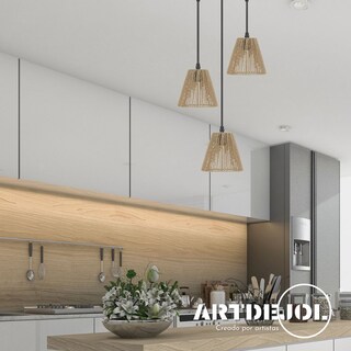 Foto 3 | Foto 3 | Lámpara Tejida Soga Cuerda 3 Campanas