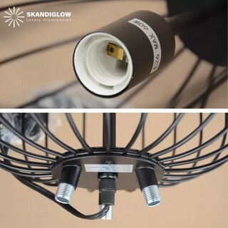 Foto 4 | Foto 4 | Lámpara de Piso Tripié Jaula Negra para Estudio o Sala