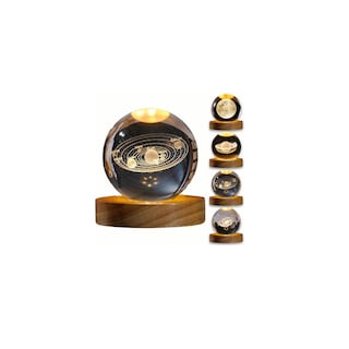 Foto 3 | Foto 3 | Lámpara de Noche LED Eo Safe Imports Esi-8155 Galaxia Bola Cristal Sistema Solar Beige