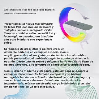 Foto 6 | Foto 6 | Lámpara Inteligente de Escritorio/Cargador/ Despertador Starket SK-N69 Blanco