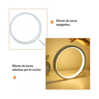 Foto 2 | Foto 2 | Lámpara De Escritorio Led Anular Mesa Protección Ocular Usb Eo Safe Imports Esi-10606 Blanco