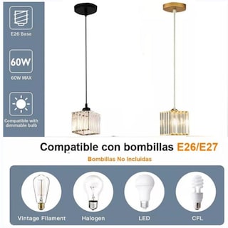 Foto 1 | Foto 1 | Lámpara De Techo Moderna Con Colgante Negro Decorativo De Cristal - Venta Internacional.