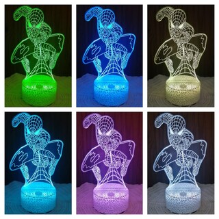 Foto 2 | Foto 2 | Lámpara 3D Spiderman Avenger LED con Sensor Táctil de 7 Colores - Venta Internacional