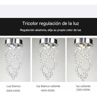 Foto 5 | Foto 5 | Lámpara Colgante De Cristal En Espiral, Estilo Moderno, 4 Led, G10, 5 W - Venta Internacional.