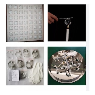 Foto 7 | Foto 7 | Lámpara Colgante De Cristal En Espiral, Estilo Moderno, 4 Led, G10, 5 W - Venta Internacional.