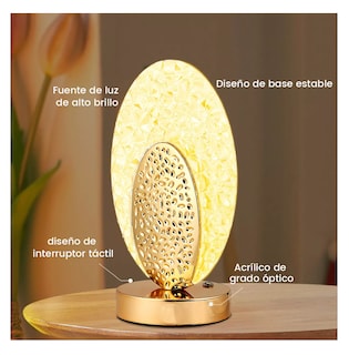Foto 3 | Foto 3 | Lámpara de Escritorio Belug Cristal Cola de Pavo Real