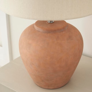 Foto 4 | Foto 4 | Lámpara De Mesa Nourison, Maceta Rústica De Cerámica De Terracota, 20 Cm - Venta Internacional.