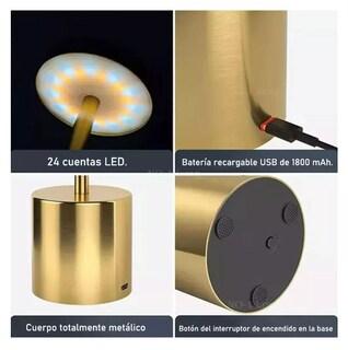 Foto 5 | Foto 5 | Lámpara Wünd De Mesa Recargable, Lámpara Inalámbrica