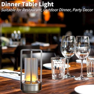 Foto 7 | Foto 7 | Lámpara De Mesa Gzkpl Inalámbrica Recargable Led Regulable Plateada - Venta Internacional.