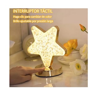 Foto 4 | Foto 4 | Lampara Escritorio Led Cristal Estrella Blanca