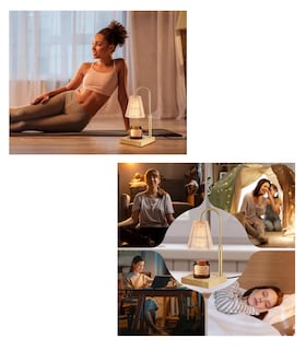 Foto 3 | Foto 3 | Lámpara para Velas Aromáticas Belug con Temporizador Dorado