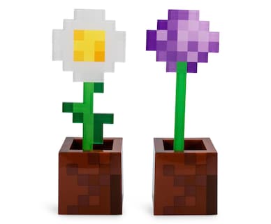 Foto 1 | Foto 1 | Maceta Mood Lights Para Minecraft, Diseño De Margaritas Y Allium, X2 - Venta Internacional.