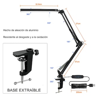Foto 3 | Foto 3 | Lámpara De Escritorio Xtellar Led Rotacional De 360 Grados De Alta Gama