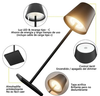 Foto 4 | Foto 4 | Lámpara De Mesa Led Xtellar - Recargable, Ajustable, Portátil Y Resistente Al Agua
