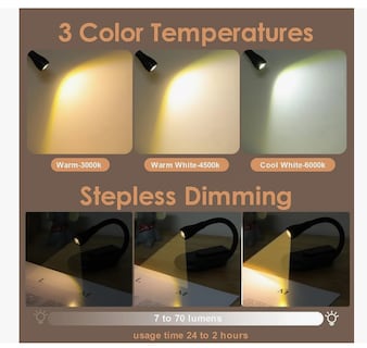 Foto 2 | Foto 2 | Luz Led Con Clip De 360º Para Leer Libros Recargables En Mod
