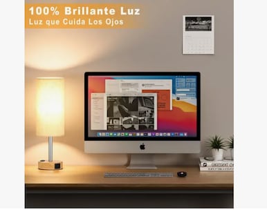 Foto 4 | Foto 4 | Lámpara De Escritorio De Mesa Touch Con Foco Led Y Usb-c