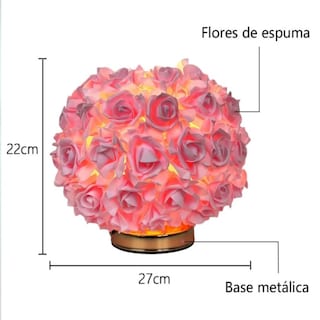 Foto 6 | Foto 6 | Lampara De Mesa Rosas Rosas
