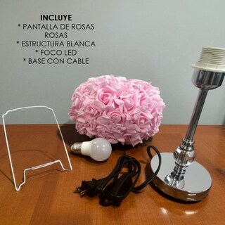 Foto 3 | Foto 3 | Lampara De Mesa De Rosas Rosas