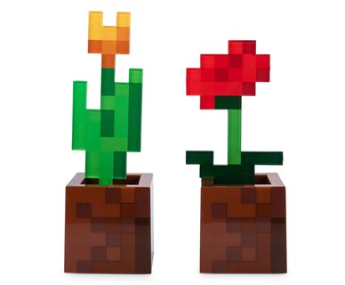 Foto 1 | Foto 1 | Maceta Mood Lights Minecraft Con Forma De Tulipán Y Amapola Color Naranja - Venta Internacional.