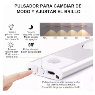 Foto 3 | Foto 3 | Barra De Luz Led Inteligente ccn Sensor de Cuerpo Humano Eo Safe Imports Esi-9539 Plata