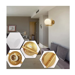 Foto 3 | Foto 3 | Lámpara Led de Pared Lab.G Dorada de 60w