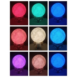 Foto 2 | Foto 2 | Lámpara Moon Supergrande De 18 X 18 Cm Recargable Con Mando A Distancia - Venta Internacional.