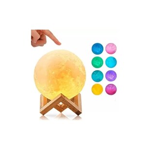 Foto 1 | Foto 1 | Lámpara Led 3d Moon Lamp Usb Con Base De Madera - Venta Internacional.