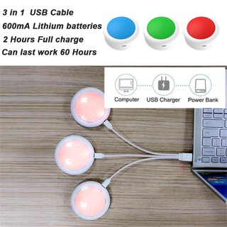 Foto 2 | Foto 2 | Lámpara de Armario Disco Light Recargable por Usb Rgbw 16 Colores - Venta Internacional