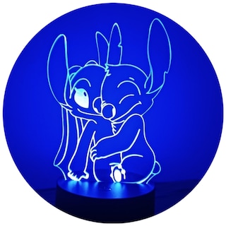 Foto 1 | Foto 1 | Lámpara Led 3d Illusion Stitch y Angel Love 7 Colores - Venta Internacional