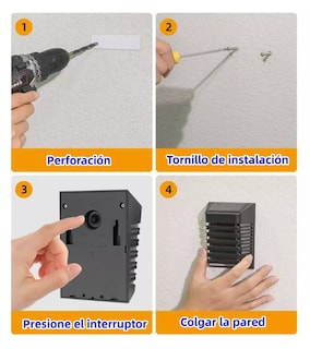 Foto 4 | Foto 4 | Lámpara De Ambiente De Pared Solar Impermeable Al Aire Libre Negro