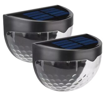 Foto 1 | Foto 1 | Lamparas Focos De Pared Exterior 6led Blanco Frío/calie Negro-luz Cálida 2 Pzs