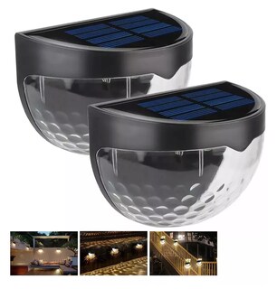 Foto 2 | Foto 2 | Lamparas Focos De Pared Exterior 6led Blanco Frío/calie Negro-luz Cálida 2 Pzs