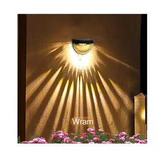 Foto 3 | Foto 3 | Lamparas Focos De Pared Exterior 6led Blanco Frío/calie Negro-luz Cálida 2 Pzs