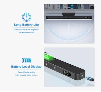 Foto 5 | Foto 5 | Lámpara De Pared Led Magnéticas Recargable Con Mando 3 Color