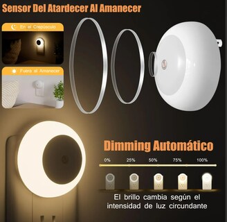 Foto 2 | Foto 2 | Xtellar Pack De 2 Luces Nocturnas Blanco Cálido Modernas Y Ecológicas Para Interior