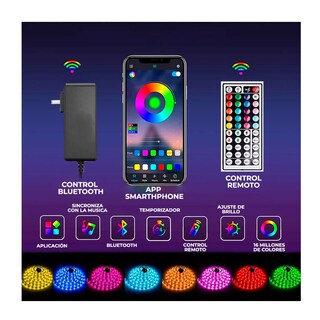 Foto 6 | Foto 6 | Tira De Luz Led 5050 Rgb Control Y App Bluetooth Audioritmica 20 Metros