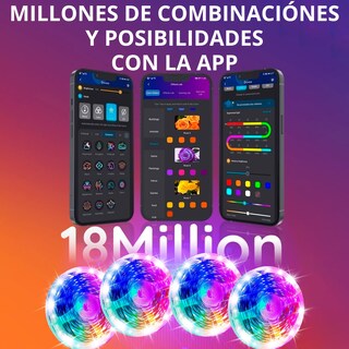 Foto 7 | Foto 7 | Tira LED RGB Smart WiFi 20m con Control por Voz y Programación Inteligente