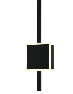 Foto 2 | Foto 2 | Arbotante Minimalista Negro Cuadrado Con Barra Vertical Led Neutro