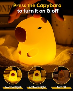 Foto 2 | Foto 2 | Luz Nocturna Amaredom Capybara De Silicona Recargable Led - Venta Internacional.