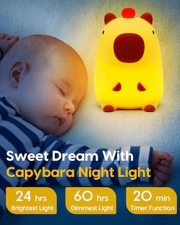 Foto 3 | Foto 3 | Luz Nocturna Amaredom Capybara De Silicona Recargable Led - Venta Internacional.