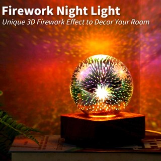 Foto 2 | Foto 2 | Lámpara De Mesa Gzkpl Twinkle 3d Firework Ball Light Usb - Venta Internacional.