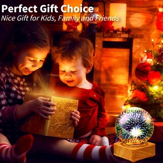 Foto 3 | Foto 3 | Lámpara De Mesa Gzkpl Twinkle 3d Firework Ball Light Usb - Venta Internacional.
