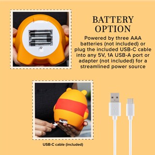 Foto 5 | Foto 5 | Luz Nocturna Disney Winnie The Pooh Squish Light Kids - Venta Internacional.