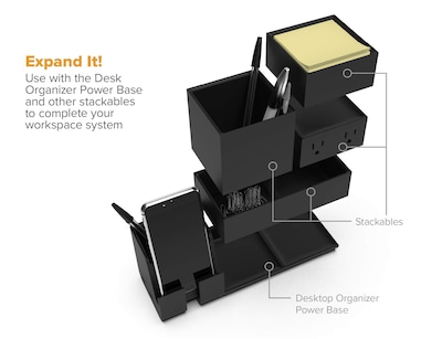 Foto 7 | Foto 7 | Organizador De Escritorio Bostitch Office Konnect Con Bandeja Para Accesorios, Color Negro - Venta Internacional.
