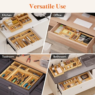 Foto 6 | Foto 6 | Organizadores De Cajones Lifewit, Paquete De 5 Con 6 Insertos De Madera De Bambú - Venta Internacional.