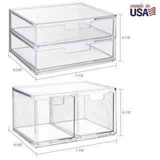Foto 5 | Foto 5 | Organizador De Cajones Stori Chloe De Plástico Transparente (juego De 4 Cajones) - Venta Internacional.